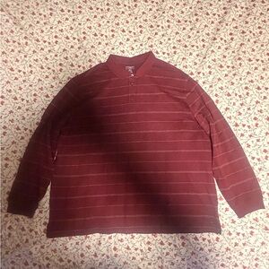 Van Heusen Flex Burgundy Long Sleeve Shirt